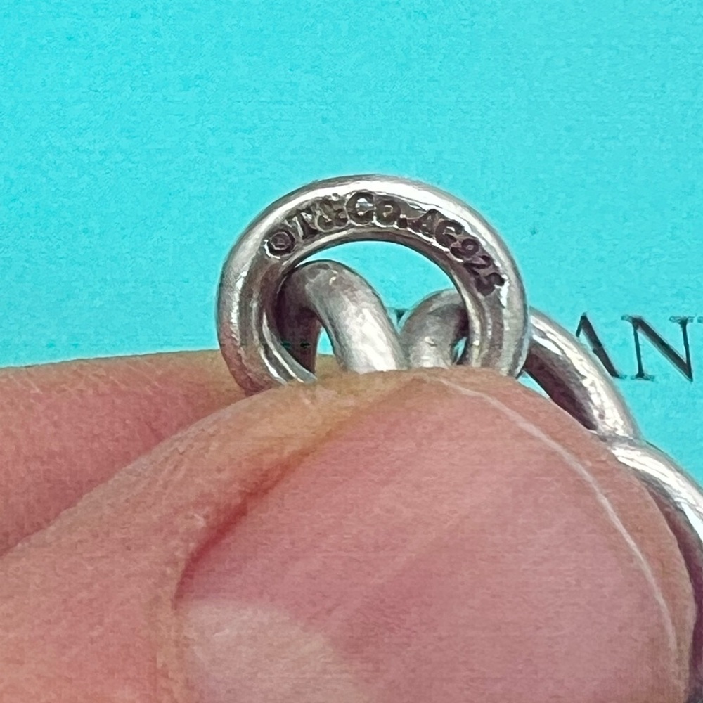 🔴Authentic TIFFANY & CO Silver RTT Blue Enamel Heart Charm Link Bracelet 🔴 - Picture 8 of 14